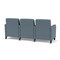 Lesro Siena Lounge Reception 3 Seat Tandem Seating, Black, RF Serene Upholstery SN3103 - alternate 3